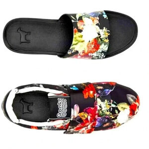 Goat Floral Satin Slip On Sneakers